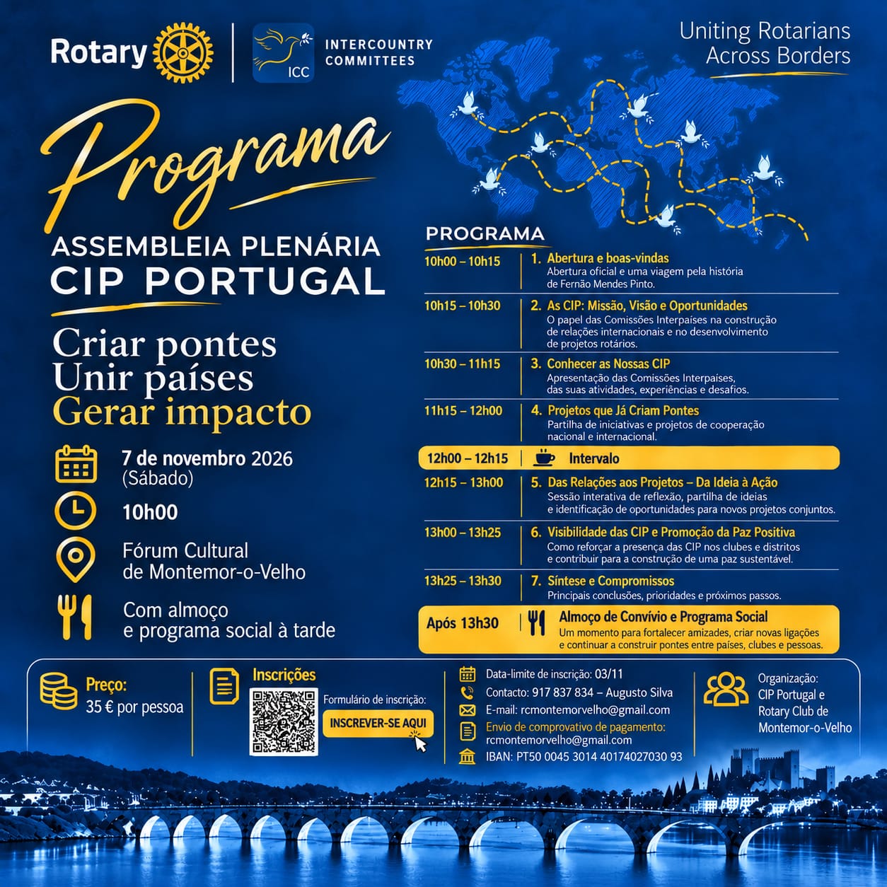 Programa da Assembleia Plenária CIP Portugal — Criar pontes, Unir países, Gerar impacto